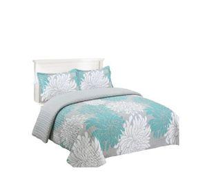 Cubrecama Quilt Verano 2 Plazas Gris Hojas XF61