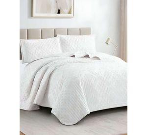 CUBRECAMA QUILT DELGADO TUFTING DE LUJO SUAVE 2 PLAZAS Q6