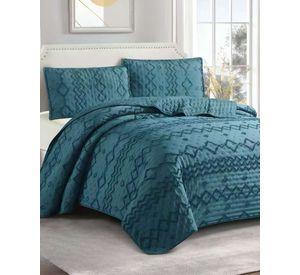 CUBRECAMA QUILT TUFTING DE LUJO SUAVE 2 PLAZAS t03