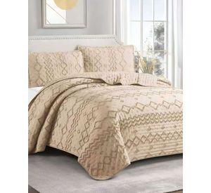 CUBRECAMA QUILT DELGADO TUFTING DE LUJO SUAVE PLAZA Y MEDIA N3