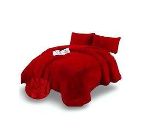 COBERTOR ELEGANTE CHIPORRO UNICOLOR PELUDO DE INVIERNO PLAZA Y MEDIA S61
