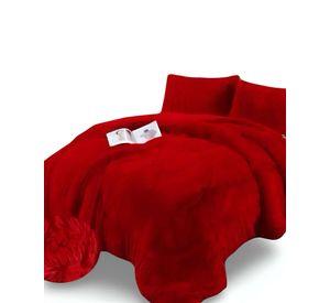 COBERTOR ELEGANTE CHIPORRO UNICOLOR PELUDO DE INVIERNO PLAZA Y MEDIA S61