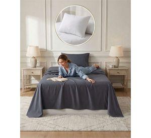 Set Sabanas Plaza y Media Con Almohada Rellena 4 Piezas A3