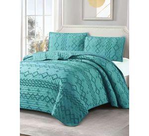 CUBRECAMA QUILT DELGADO TUFTING DE LUJO SUAVE PLAZA Y MEDIA N6