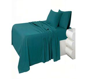 SET DE  SABANA 200 HILOS KING COLOR VERDE