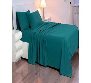 SET DE  SABANA 200 HILOS KING COLOR VERDE