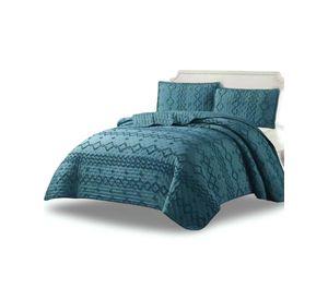 CUBRECAMA QUILT DELGADO TUFTING DE LUJO SUAVE 2 PLAZAS O3