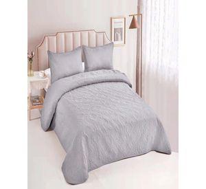 CUBRECAMA ELEGANTE QUILT VERANO KING - SUPER KING 250 CM X 270 CM GRIS