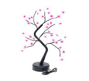 Lampara arbol led cerezo rosa