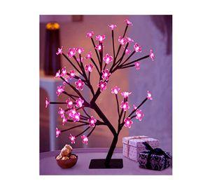 Lampara arbol led cerezo rosa