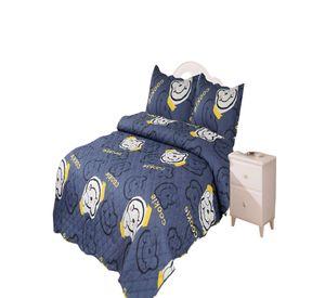 QUILT CUBRECAMA DE VERANO PLAZA Y MEDIA INFANTIL AZUL 05