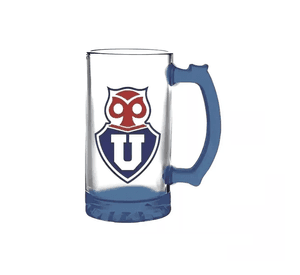 Vaso Shopero U De Chile 600ml Vidrio Azul Vidrio