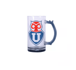 Vaso Shopero U De Chile 600ml Vidrio Azul Vidrio