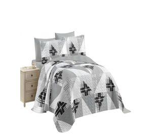 QUILT CUBRECAMA DE VERANO PLAZA Y MEDIA GRIS 02