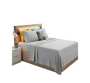 JUEGO DE SABANAS POLAR 2 PLAZAS GRIS CLARO