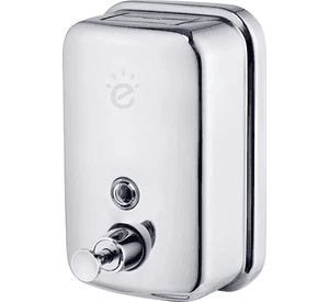 Dispensador de jabón líquido y detergente de acero inoxidable de 500 ml para pared, color cromado