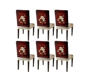 SET DE 6 FUNDAS DE RESPALDO DE SILLAS DE NAVIDAD N25