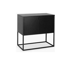 Arrimo medio Newton, 2 puertas, color negro, formato