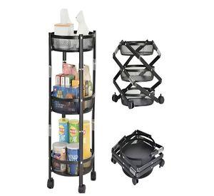 Carrito Plegable de Metal Cocina de 3 niveles