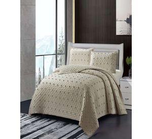 CUBRECAMA QUILT DELGADO TUFTING DE LUJO SUAVE 2 PLAZAS H6