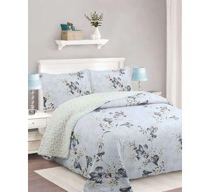 Cubrecama Quilt con sherpa king blanco 250 x 270 cm J19
