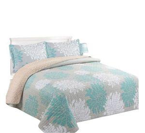 Cubrecama Sherpa 1.5 Plazas - Gris Ramas M932