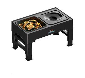 Comedero Bebedero Elevado Regulable 2en1 Perros Gatos Platos