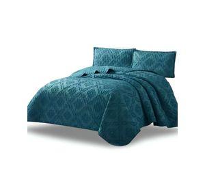 CUBRECAMA QUILT DELGADO TUFTING DE LUJO SUAVE 2 PLAZAS Q3