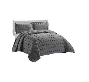 CUBRECAMA QUILT DELGADO TUFTING DE LUJO SUAVE PLAZA Y MEDIA G3