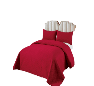 Cubrecama De Verano Con Pompones - Fresco y Elegante 2P *02