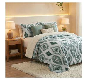 Cubrecama sherpa King Étnico M966