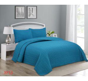 Cubrecama Quilt Verano 1.5P Azul Petróleo XF53