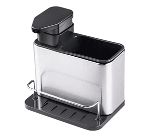 Storage Rack Dispensador Jabón 3 En 1 Color Plateado