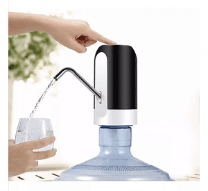 Dispensador Automático Bidón 20 Litros Bomba Recargable Usb Negro Con Blanco