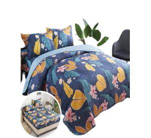 CUBRECAMA QUILT 5 PIEZAS CON JUEGO DE SÁBANAS T01