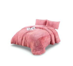 COBERTOR ELEGANTE CHIPORRO UNICOLOR PELUDO DE INVIERNO PLAZA Y MEDIA S63
