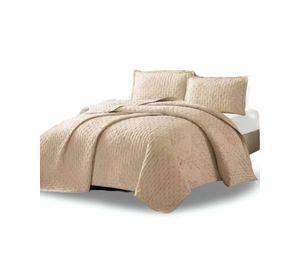CUBRECAMA QUILT DELGADO TUFTING DE LUJO SUAVE 2 PLAZAS L7