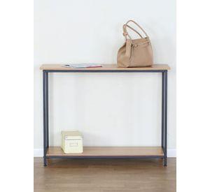 Arrimo Novahus Industrial Café con Tubo de Acero y MDF
