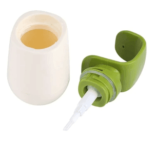 Dispensador Jabón Líquido Gel Shampoo Blanco Con Verde