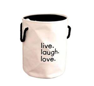 Cesta Canasto De Ropa 62 Litros Plegable Blanco