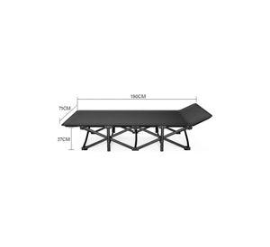 Cama plegable ligera portátil interior y camping 190x71 cm gris