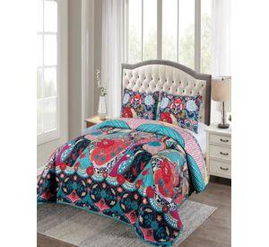 Cubrecama Ligero De Verano Con Pompones - Elegantes KING / Super King TD13