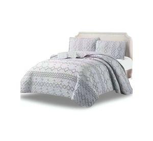 CUBRECAMA QUILT DELGADO TUFTING DE LUJO SUAVE 2 PLAZAS O6