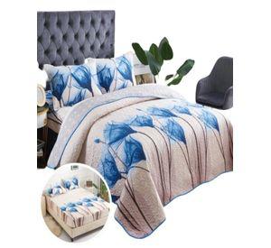 CUBRECAMA QUILT 5 PIEZAS CON JUEGO DE SÁBANAS T04