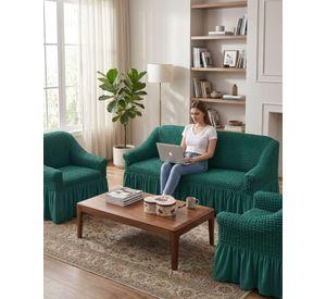Juego de Fundas Cubre Sillon Turcas 3-1-1 con Textura de Burbuja m9
