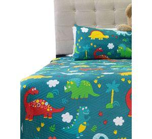 Cubrecama Quilt primavera verano verde dinosaurio