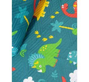 Cubrecama Quilt primavera verano verde dinosaurio