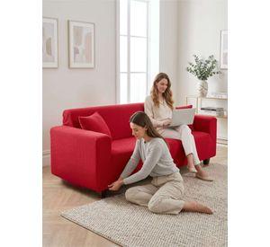 Funda De Sofá Elástica Cuadrillé: Renueva Tu Living En Minutos (1 Cuerpo) 2