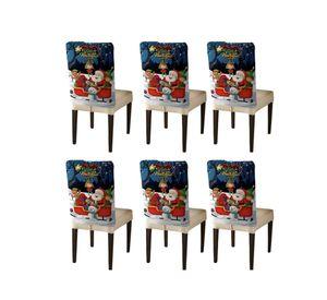 SET DE 6 FUNDAS DE RESPALDO DE SILLAS DE NAVIDAD N23