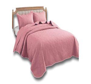 CUBRECAMA ELEGANTE QUILT VERANO KING - SUPER KING 250 CM X 270 CM ROSA